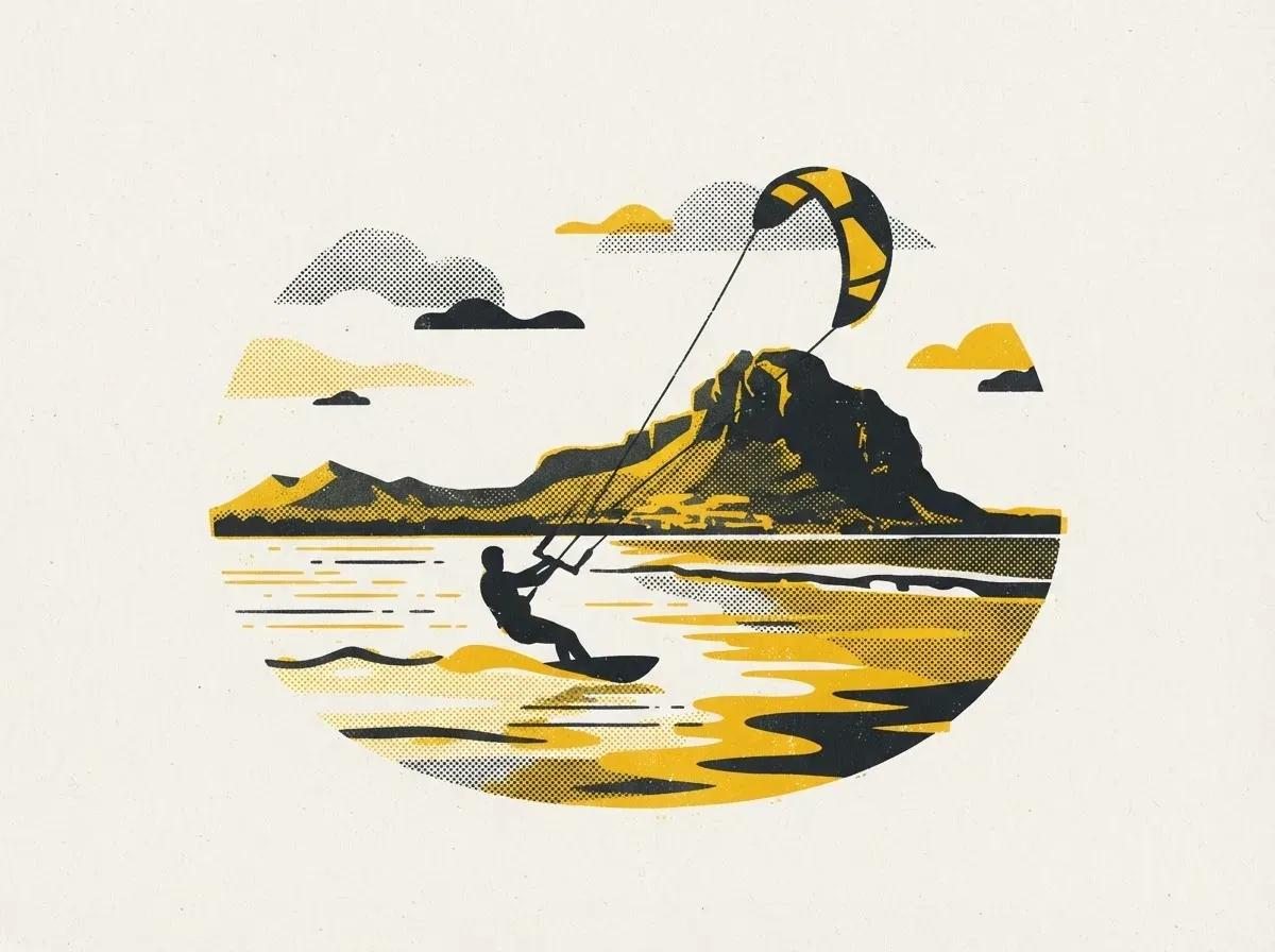 Illustration : écoles de kitesurf